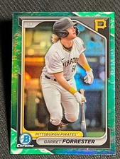 2024 Bowman Chrome GREEN LUNAR REFRACTOR Garret Forrester, item 1