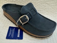 BIRKENSTOCK NIB BUCKLEY SUEDE NAVY LOAFER SLIDES 39 Ladies 8 Narrow