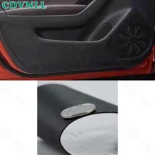 For Mazda 3 Axela 2014-2016 Carbon Fiber Leather Inner Door Anti-Kick Panel Trim