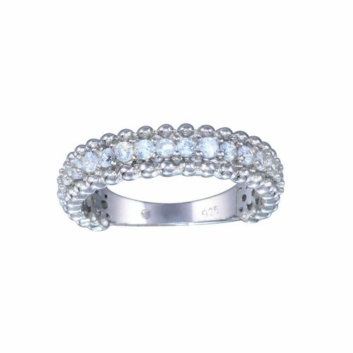 Anello In Argento Sterling Per Donne Con Pietre In Zirconia Cubica Colorata - Foto 7 di 8
