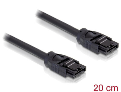 Delock Kabel SATA Kabel 6 Gb/s gerade / gerade rund 20 cm (82781)