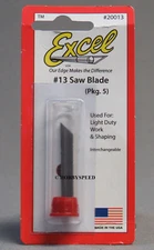 EXCEL #13 FINE SAW REPLACEMENT BLADES 5 PACK carving shaping model 20013 NEW