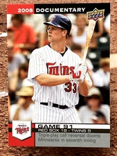 2008 Upper Deck Documentary Justin Morneau #2861