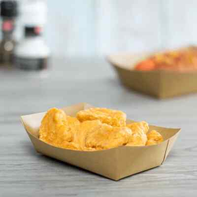 Karat Food Tray (Kraft) - 2.0 lb/Paper Food Tray/Boat Tray for Snack(1,000/case)