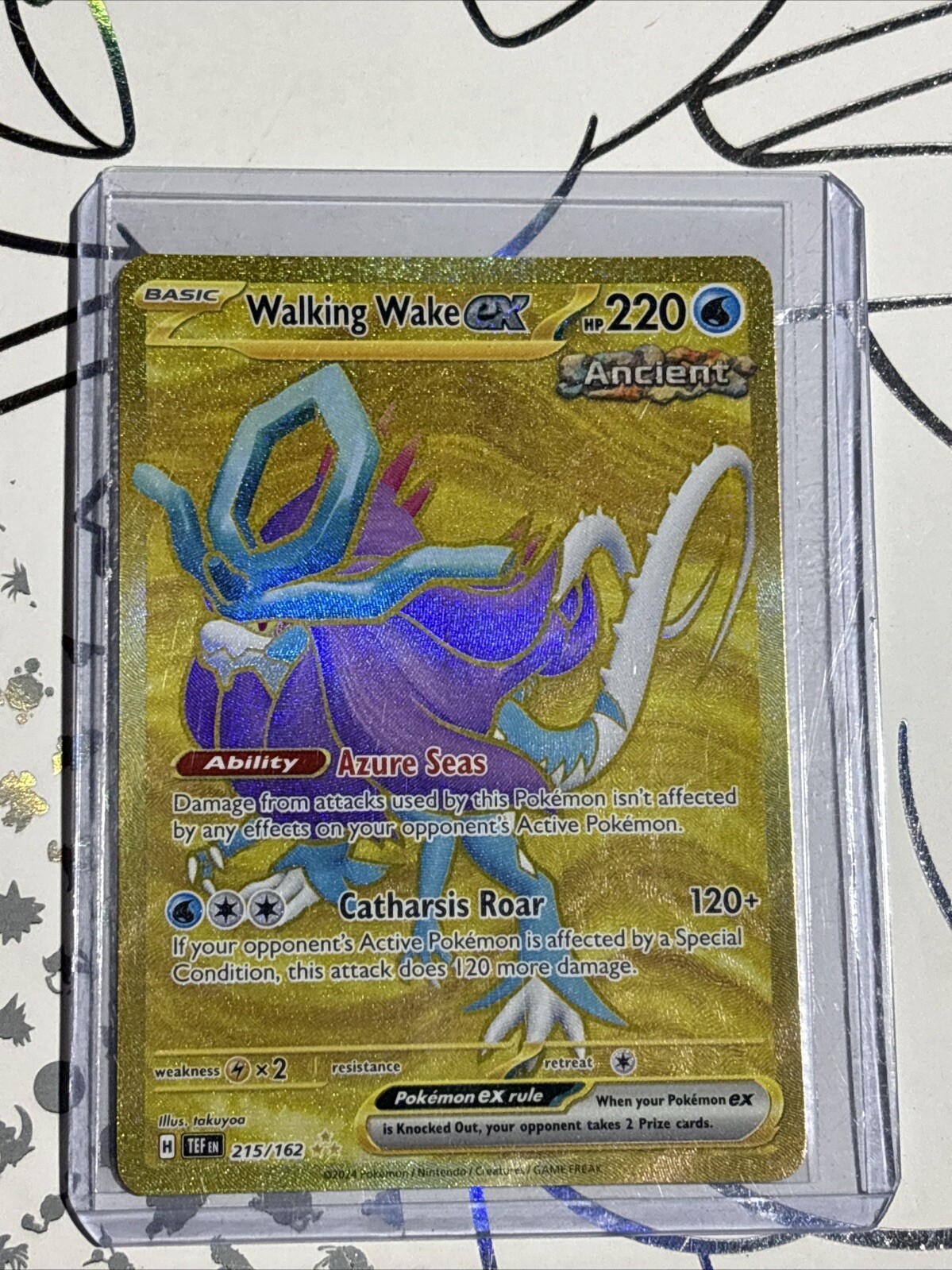 Walking Wake ex - 215/162 Temporal Forces Hyper Rare Rare  NM