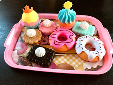 TIKES   BAKERY 9 PIECE SET   FUN SWEETS PLAY FOOD   CAKE COOKIES DONUT TRAY   NEW