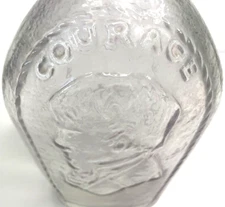 Lord Calvert Whiskey Decanter 1960's Clear Glass  Ship Design "Courage" Vintage