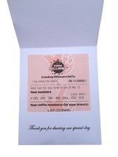 10 x Personalised Lottery ticket Scratch card Holders Personalised Place Card