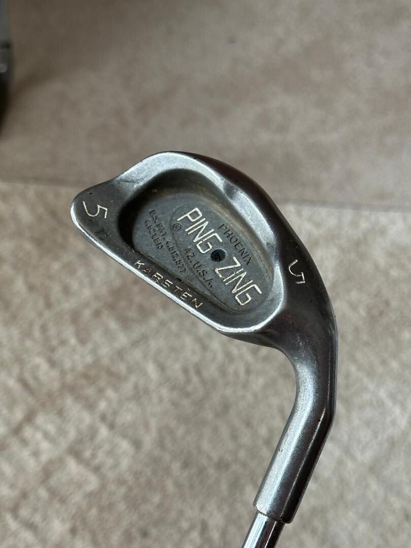 PING ZING #5 IRON BLACK DOT WITH A PING KT SHAFT AND A VELVET GRIP