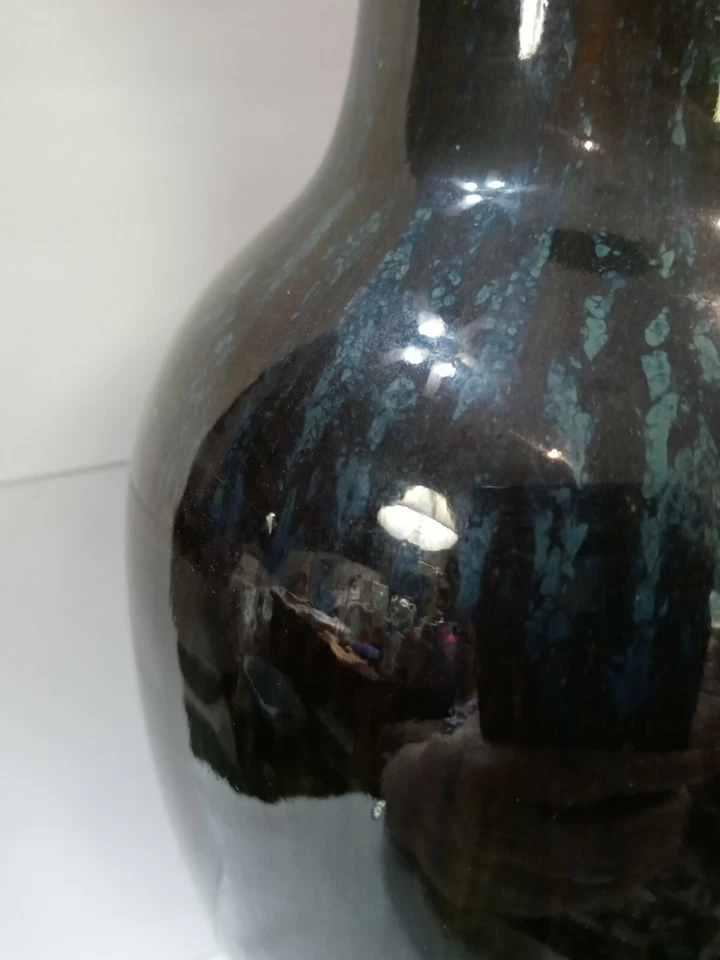 Jarrón botella cerámica brillo reactivo Elegant Expressions by Hosely Brown 11" Lge Foto 4 de 4