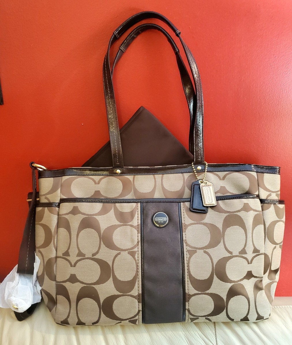 Coach Stripe Baby Diaper Tote Bag - Multifunction Travel Carry On