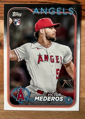 Victor Mederos 2024 Topps Series 1 #270 Los Angeles Angels Rookie Card 