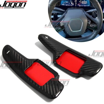 Z06 Z07 Real Carbon Paddle Shifters Extend For Corvette C8 Stingray 2020-25 Pair