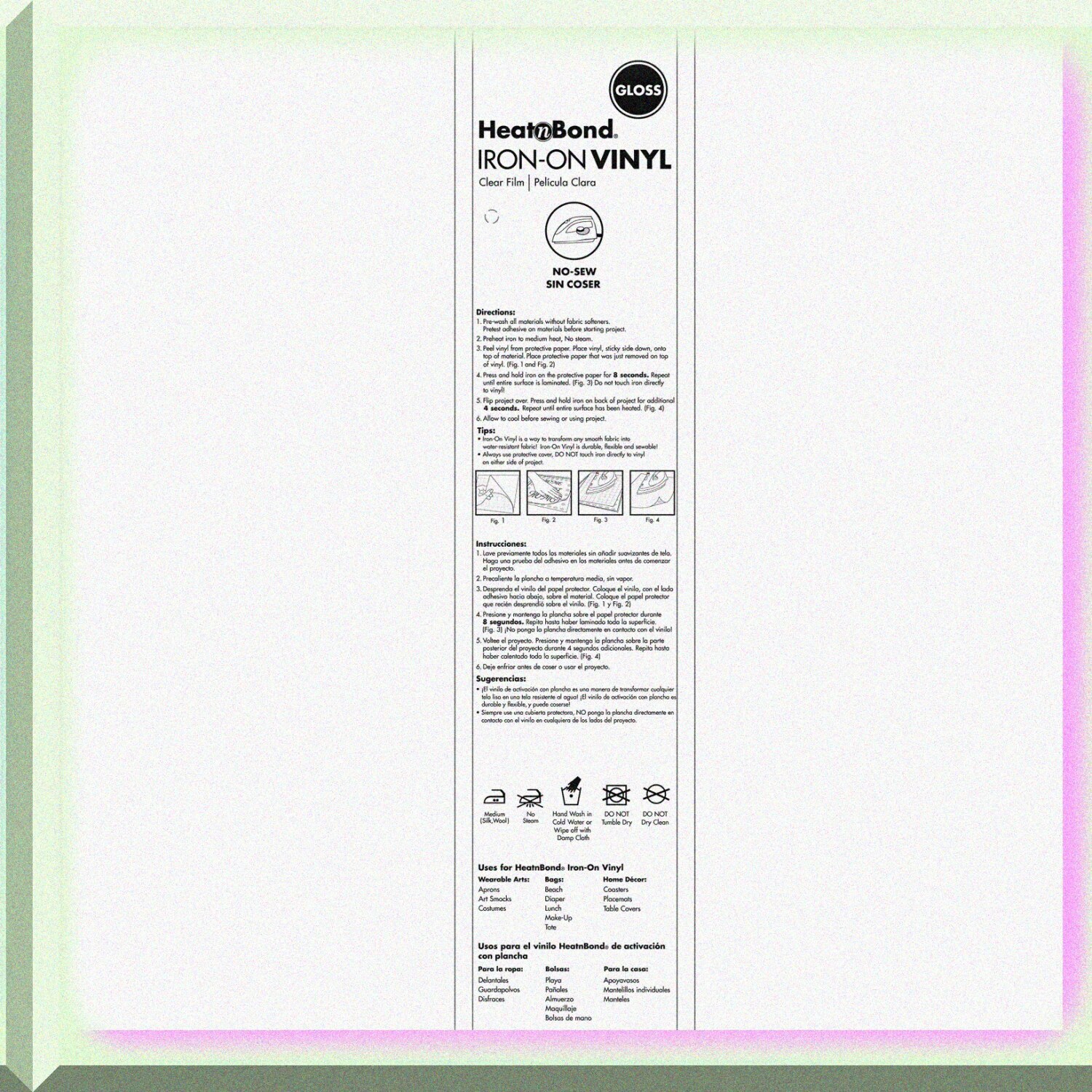 GlossyCraft Iron-On Vinyl Roll, 17" x 2 Yards