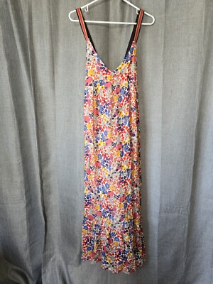 OTTOD'AME DRESS - VANIGLIA - ITALIAN MSRP$476 V Neck Floral Size 10 Tiered 