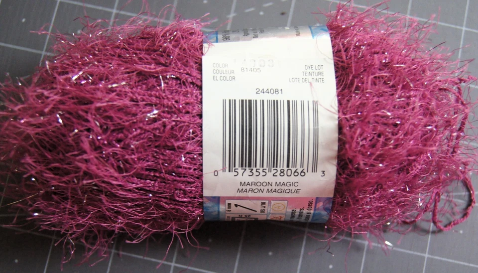Patons Silverlash  Yarn 1.75  Oz Skein  Maroon Magic - Image 2 of 3