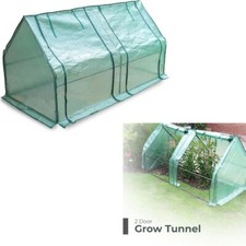 Grow Tunnel Greenhouse  2 Zipper Doors PE Cover Vegetable Grow House Plant Tent