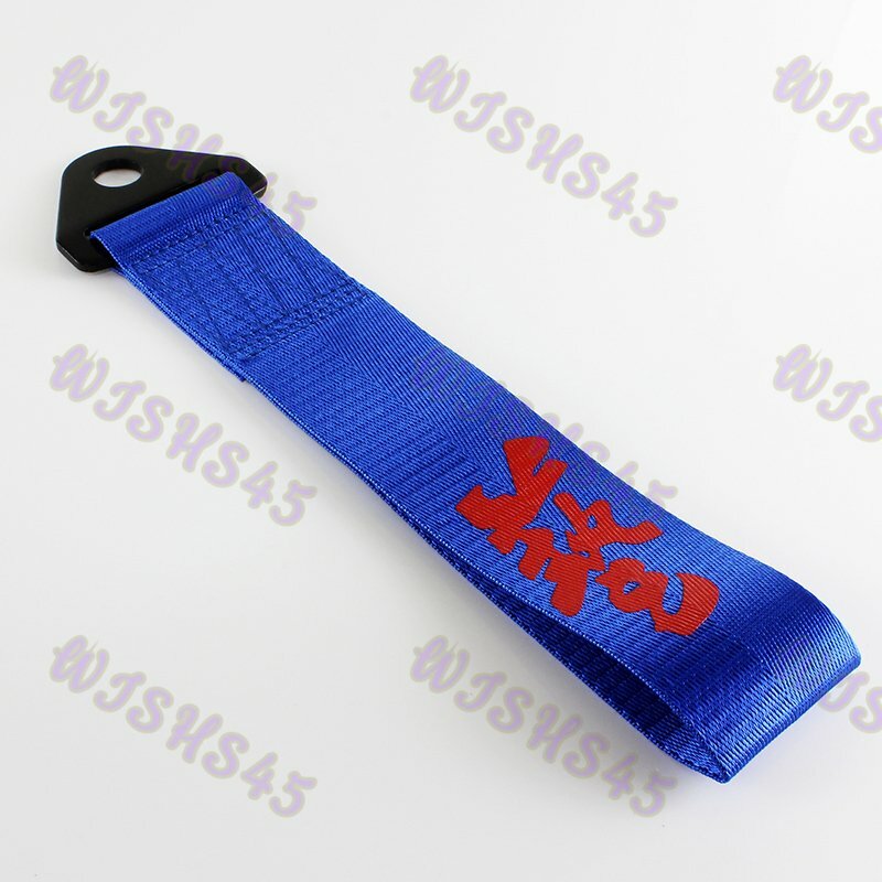 TOW STRAP JDM RACING SPORTS BLUE TOWING HOOK LOOP HIGH STRENGTH