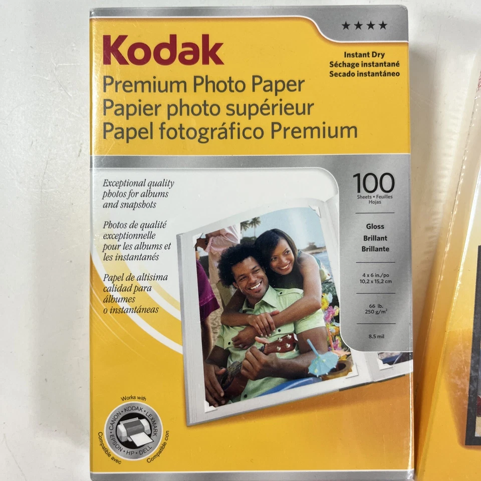 2 Kodak 4x6 inches Ultra Premium Photo Paper High Gloss 100 Sheets Sealed New - Image 2 of 4