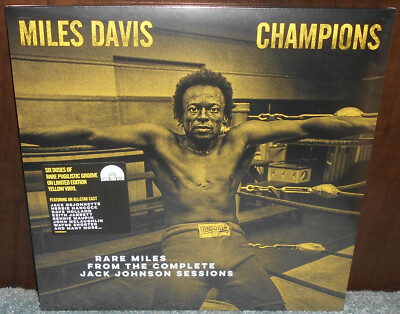 Miles Davis Champions Rare From Complete Jack Johnson Sessions Yellow Vinyl LP