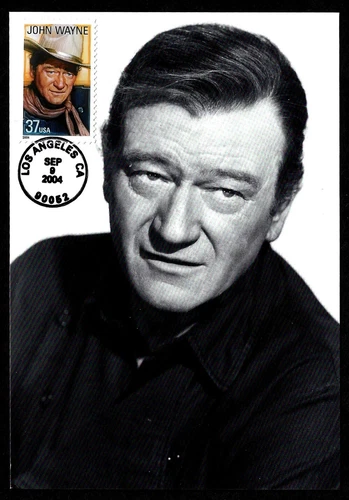 USA, SCOTT # 3876, NEW MINT FDC POSTCARD OF LEGENDS OF HOLLYWOOD JOHN WAYNE 2004
