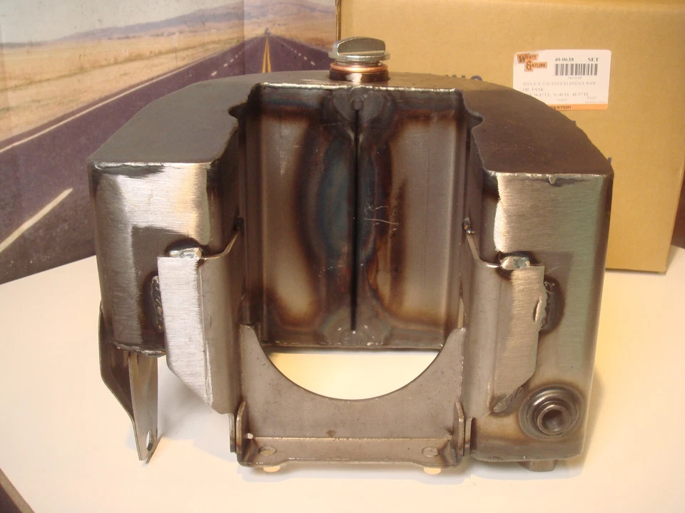 Harley tanque de aceite réplica nudillo UL 1938-47 EL 36-40 FL 41-57 V-Twin 40-0638 X9 Foto 3 de 4