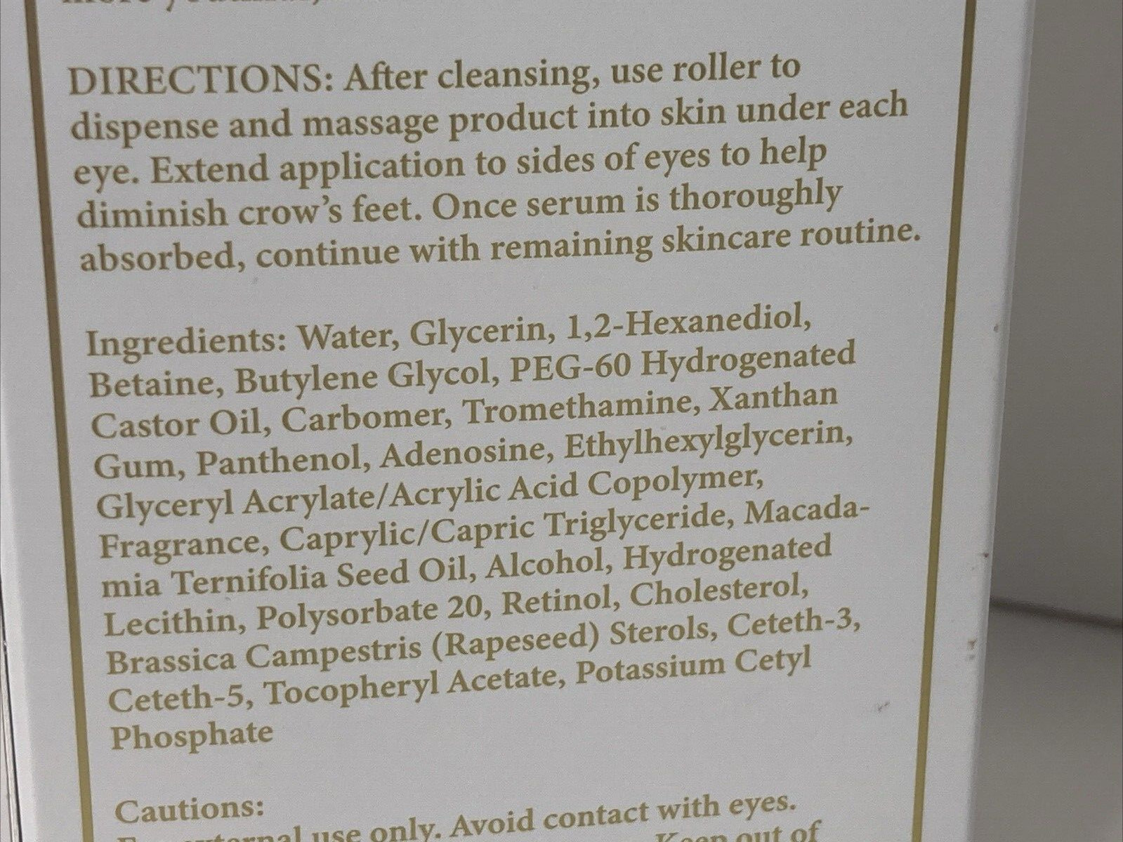 The BEAUTY Elixir Under Eye Roller Serum Retinol ANTI-AGING 1.69 fl oz