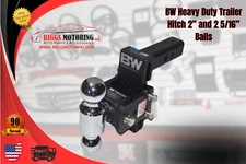 B&W TS10037B (IN STOCK) Tow & Stow 2" Receiver Trailer Hitch - 5” Drop/5.5" Rise