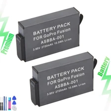 2x Replacement Battery for GoPro Camera ASBBA-001 ASBBA001 Fusion Battery
