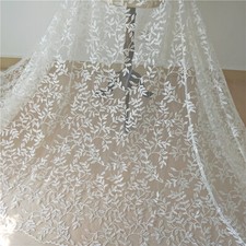 Flower Sequins Costume DIY Lace Fabric Embroidery Bridal Evening Dress Tulle