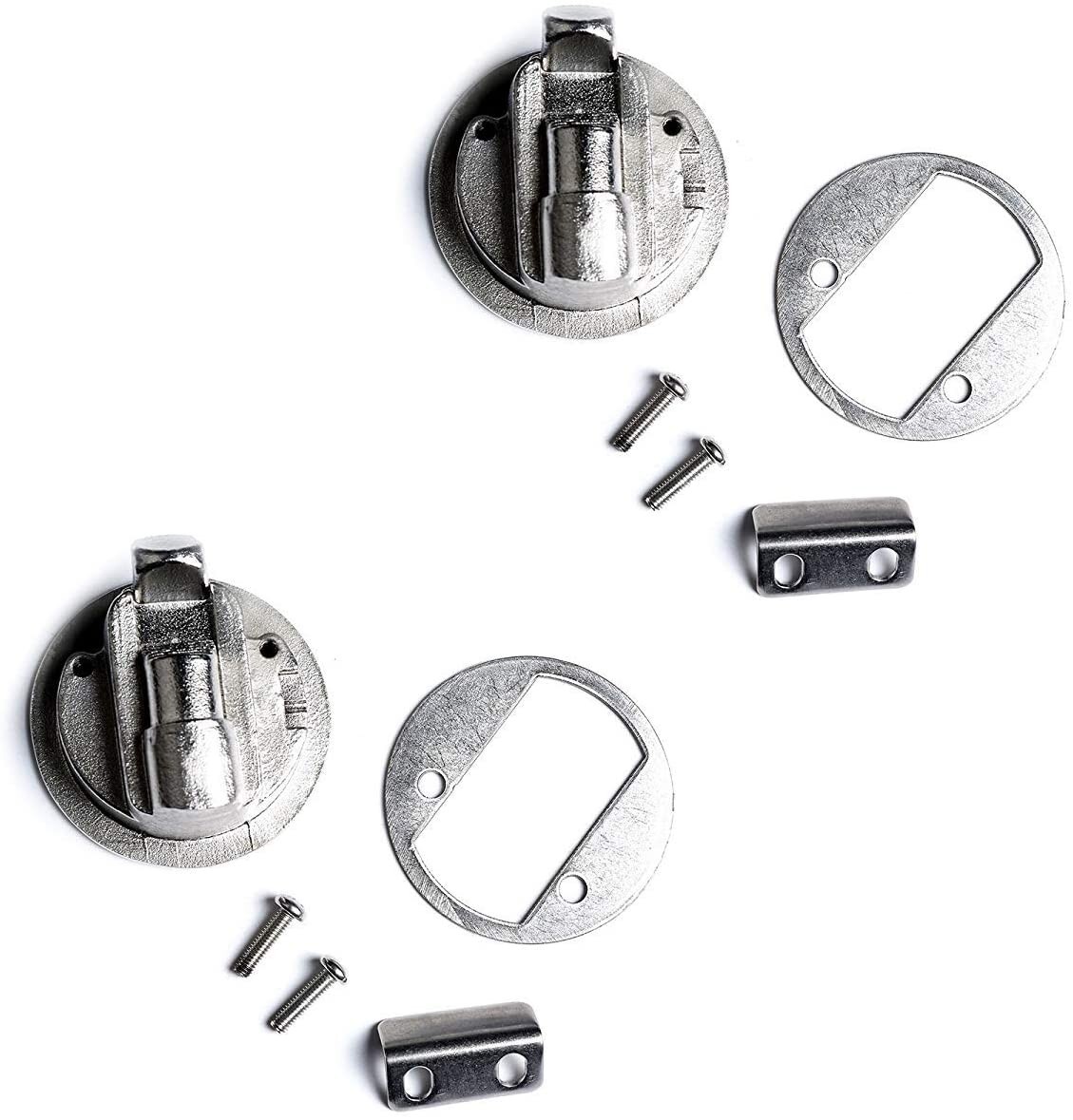 2Pcs Stainless Steel Flush Pull Latch Lift Ring Handle Flush Boat Hatch Locker