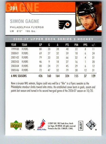 2006-07 Upper Deck 06 UD NHL Hockey Cards (201 - 450) - U-Pick From List - Photo 107 sur 125