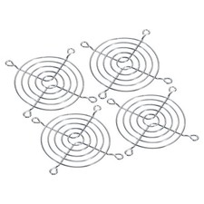 80mm Fan Finger Grill, 4 Pack Metal Grill Protector Guard, Silver