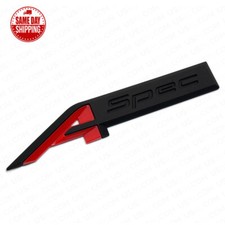For Acura Aspec A Spec Tailgate Trunk Lid Badge Logo Sport Emblem Black Red