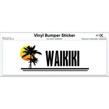 Gift Sticker : Waikiki USA Tropical Beach Travel Souvenir Summer
