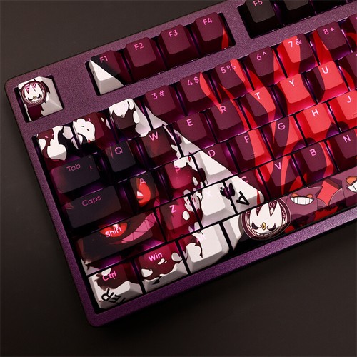 Anime Gengar Backlit Keycaps PBT 108 keys for CHERRY MX Keyboard - Picture 3 of 5