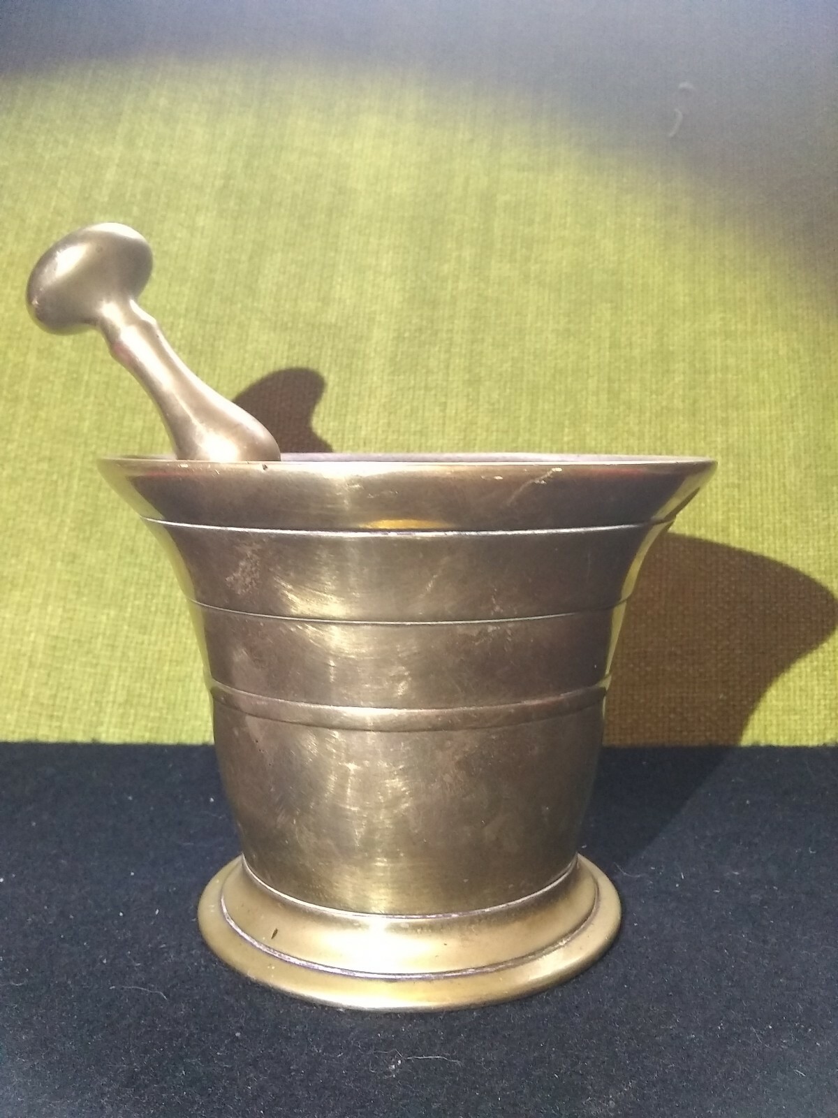 Antique Solid Brass Pestle And Mortar Chemist Apothecary? kitchenalia eBay