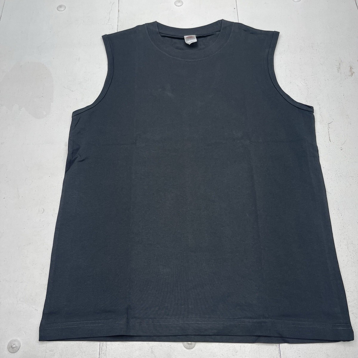 Aglow Guru Black Sleeveless Muscle Tank Top Mens Size Large