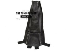 Gear Stick Gaiter For Honda Civic Type R FN2 06-2012 Black Leather White Stitch