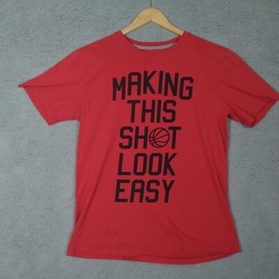 NIKE Air Shirt Mens Medium Red Basketball NBA Hoops Making This Shot Look Easy