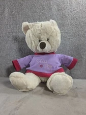 Hug Fun Bear 9” Plush Purple & Red Sweater Kiss Me Shirt