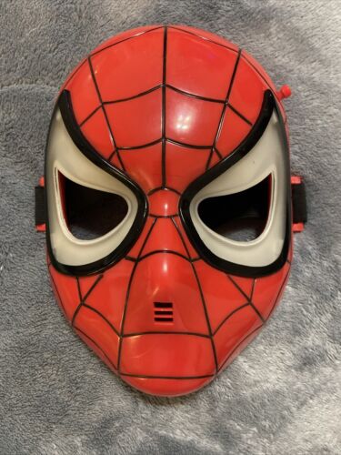 2004 Toy Biz Marvel Spider-Man Mask Toy Eyes Light Up 9" Halloween Dress Up - Picture 1 of 3