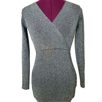LM LULU Paris Patricia Forgeal Y2K Silver Black V-Neck Bodycon Knit Dress Sm | eBay LM LULU Paris Patricia Forgeal Y2K Silver Black V-Neck Bodycon Knit Dress Sm | eBay