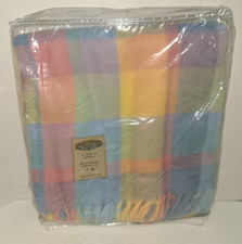 FARIBO FARIBAULT WOOLEN MILL 100 Acrylic BLANKET "Sunday Plaid" 50"x60" NEW