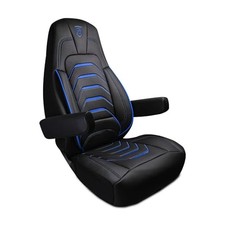Custom Fit Truck Seat Cover For Cascadia 33 Premium Vinyl Black - Blue Custom Fit Truck Seat Cover For Cascadia 33 Premium Vinyl Black - Blue