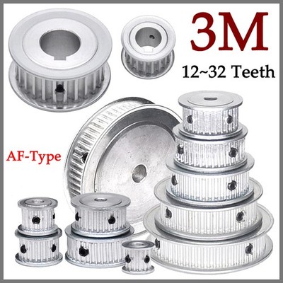 3M Timing Belt Drive Pulley AF-Type Pitch 3mm For CNC Step Motor 12~32 Teeth