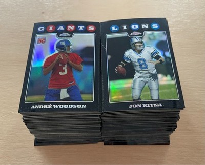 2008 Topps Chrome Football Refractor partial Set 141 Cards No Duplicates Rookies