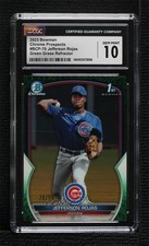 2023 Bowman Green Grass Refractor 78/99 Jefferson Rojas CGC 10 Gem Mint 14do