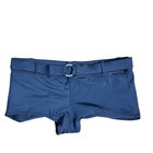 NIKE Swim Black Belted Boy Shorts Bathing Suit Bottoms Womens 14