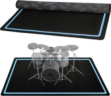Drum Rug, 4 x 6 Ft Drum Mat with Non-Slip Grip Bottom, Soundproof Drum Floor ...